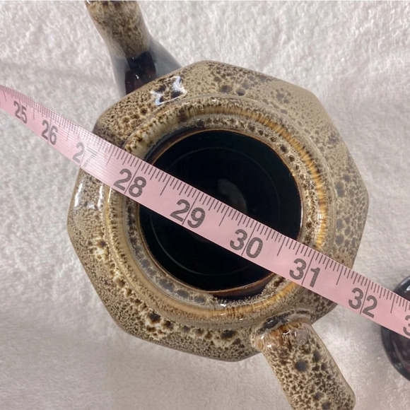 Vintage Brown Glaze Ceramic Teapot  Pottery Art - Picture 11 of 13